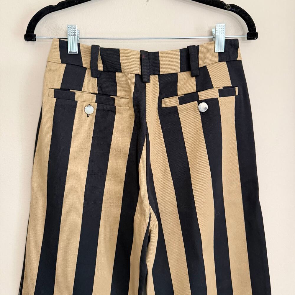 Stine Goya Striped Jacket Pants Co-Ord Set XS Tan Black Statement Scandi Chic - Picture 11 of 12